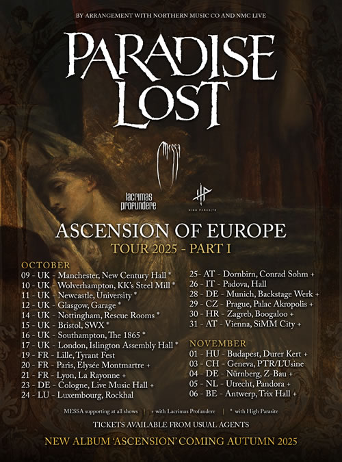 Tour poster for Ascension of Europe (Part 1) show dates